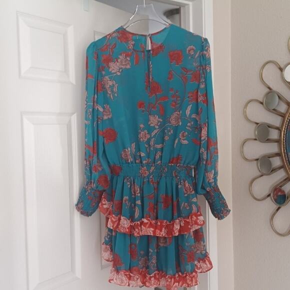 MISA Los Angeles Camila Dress Teal Paisley XS-M NWT - Picture 3 of 15